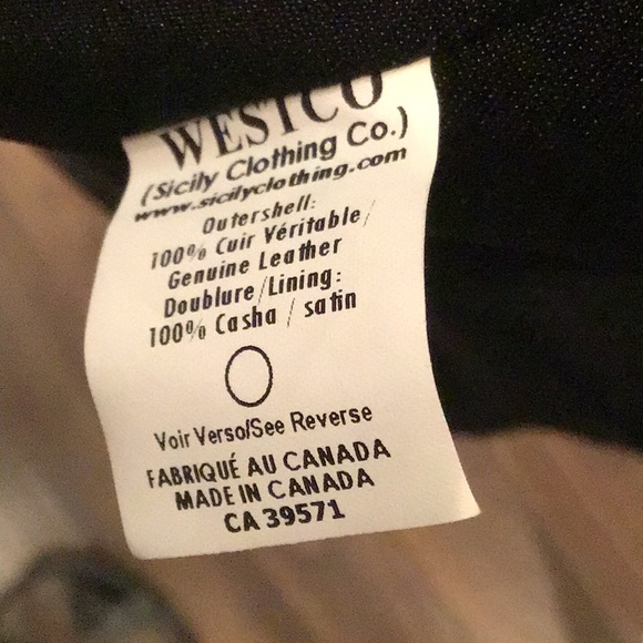 NWT Sicily men’s black real leather coat. Size medium. - Picture 5 of 6